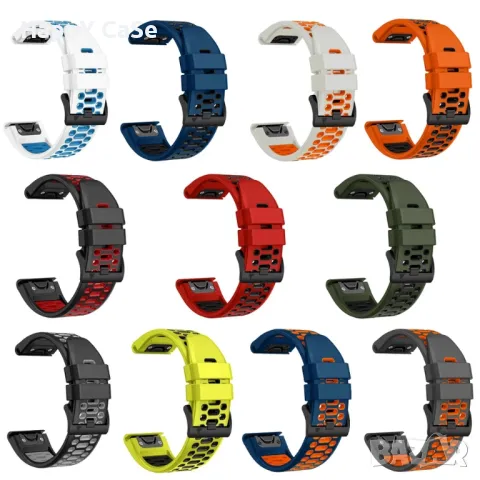 AERO QUICKFIT Силиконова каишка за Garmin Fenix/Instinct/Epix/Quatix/MARQ/Forerunner, снимка 10 - Каишки за часовници - 50074235