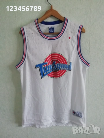 Michael Jordan #23 Tune Squad Champion vintage 1996 Space Jam оригинален потник , снимка 2 - Тениски - 53843666