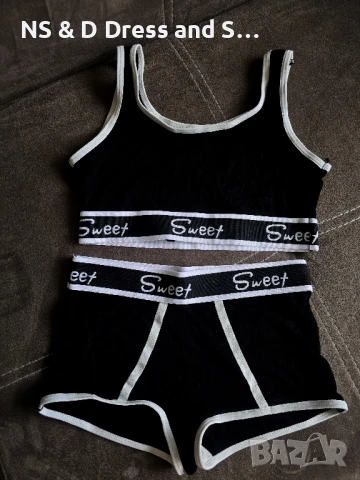 Дамски комплект бельо къс топ и боксерки , снимка 5 - Бельо - 50609311