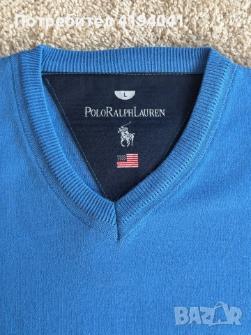 Мъжки пуловер нов L размер POLO RALPH LAUREN, снимка 3 - Пуловери - 52968688
