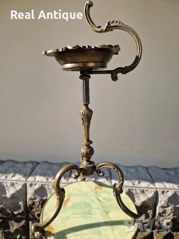 Уникален антикварен френски бронзов подов пепелник , снимка 2 - Други ценни предмети - 52803950