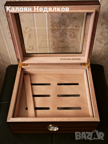 Кутия - хумидор за пури, снимка 4 - Табакери - 53066130