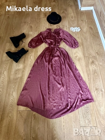 Чисто нова дълга рокля от Zara, идеална за специални поводи и ежедневието. Елегантен модел с перфект, снимка 3 - Рокли - 52371752