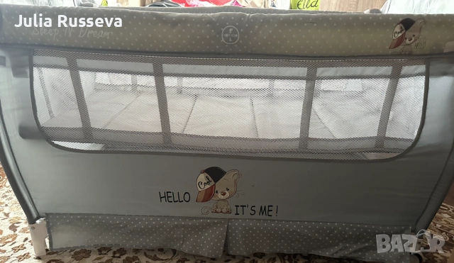 Бебешка кошара Lorelli Sleep`N`Dream Plus 2 нива Grey Bear, снимка 12 - Кошарки - 53021536