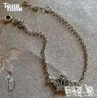 Сребърна Нежна Дамска Гривна Нова , снимка 3 - Гривни - 53729804