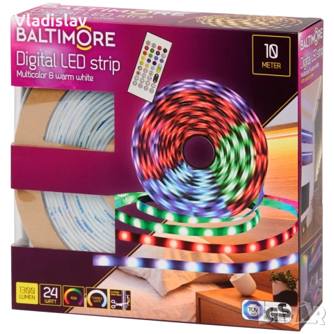 Лед лента 10м с контролер, снимка 2 - Лед осветление - 53762929