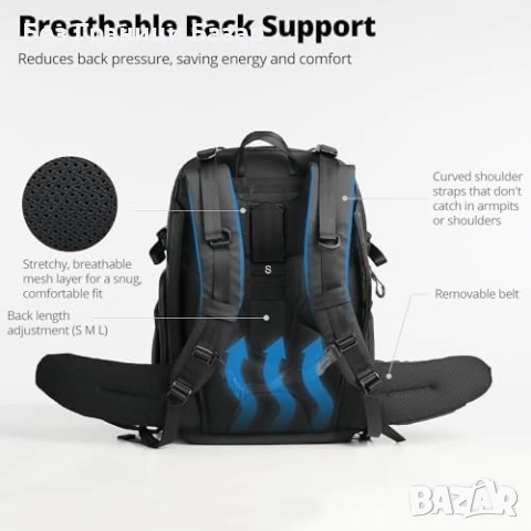 Нова Професионална водоустойчива раница за фотоапарат камера аксесоари, снимка 4 - Чанти, стативи, аксесоари - 51913391