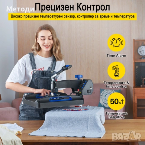 Качествена Термопреса с Двоен Нагревател 30х38см Термотрансферна преса, снимка 4 - Други машини и части - 54206828