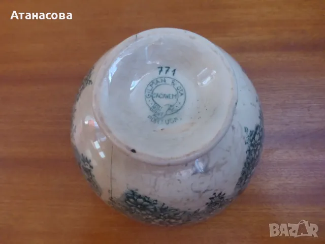 Португалска порцеланова купа 1920 г, снимка 9 - Антикварни и старинни предмети - 50131267