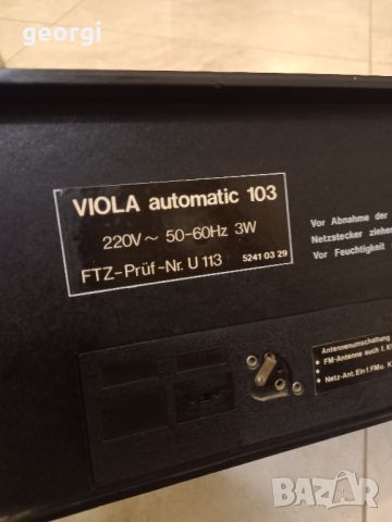 ретро немско радио ITT VIOLA Automatic 103, снимка 7 - Радиокасетофони, транзистори - 46696087