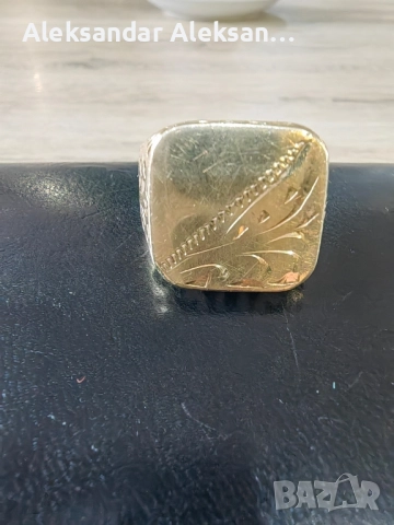 Мъжки златен пръстен, снимка 3 - Пръстени - 52670252