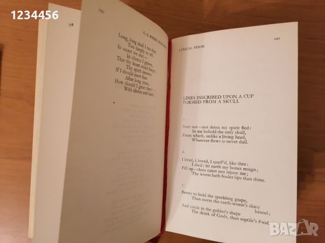 Selections from G.G.BYRON, 526 стр. избрани стихове от Байрон, поезия в твърди корици и отлично съст, снимка 2 - Художествена литература - 45147167
