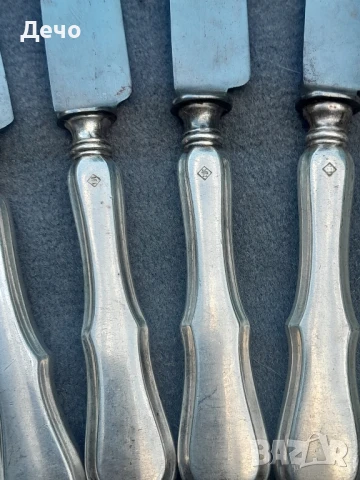 Berndord 100 годишни 8 Alpaca Silver  дебело посребрени ножове.Много качествени и без забележки., снимка 10 - Антикварни и старинни предмети - 50479884