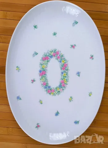 Две елипсовидни плата с цветя - Rosenthal, снимка 3 - Други - 49755022