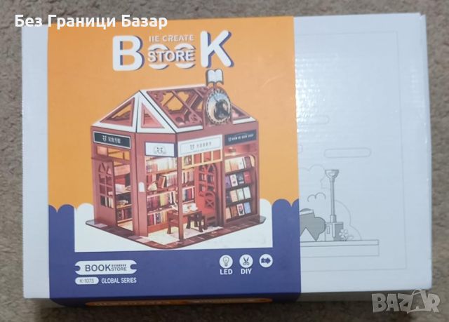 Нов Направи Си Сам Комплект - Миниатюрна Къща с Книжарница 3D Пъзел, снимка 4 - Други - 46446910