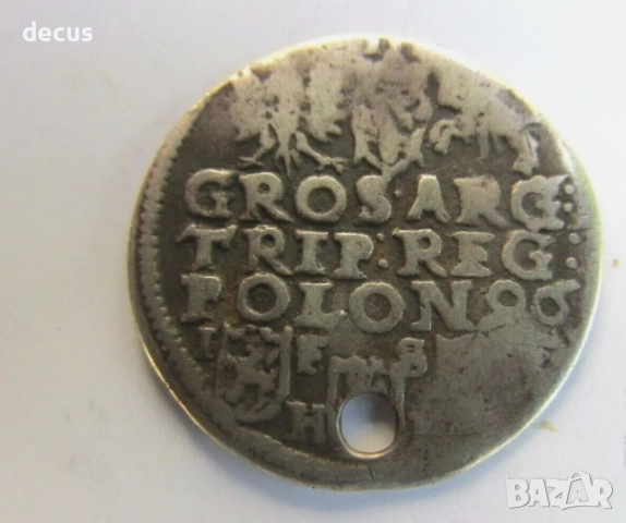 Полска сребърна монета Сигизмунд 1596 г, снимка 2 - Нумизматика и бонистика - 51464040