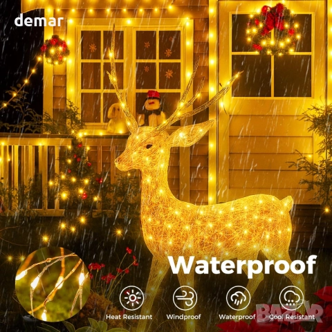 btfarm 20M 200LED феерични лампички с дистанционно, таймер, 8 режима, снимка 5 - Лед осветление - 51756389