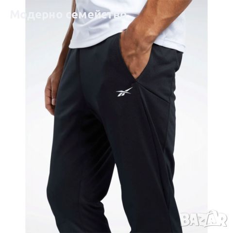 Мъжко спортно долнище reebok training knit pants black, снимка 1 - Спортни дрехи, екипи - 46717957