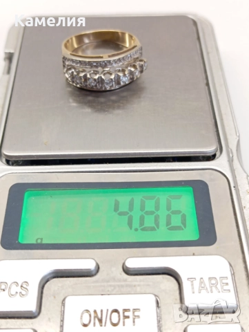 Златен пръстен с брилианти. , снимка 11 - Пръстени - 52776319