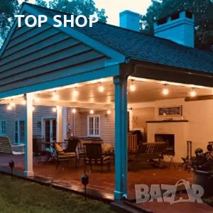 BOMCOSY 7,5м Соларна Външна LED Гирлянда( IP65 Водоустойчива,4 режима,топло бяло, снимка 5 - Лед осветление - 49308566