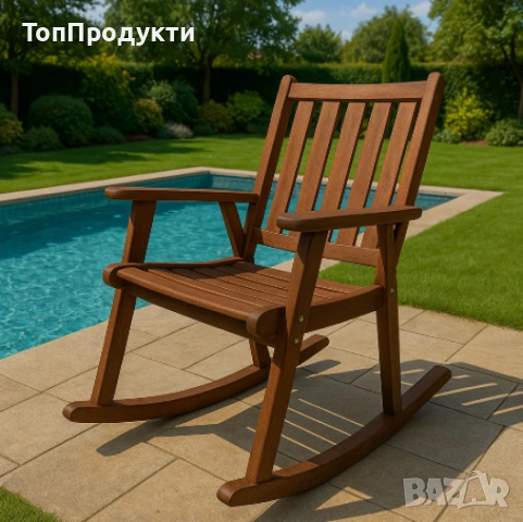 Люлеещ се стол, Muhler Meranti, снимка 4 - Столове - 53147845