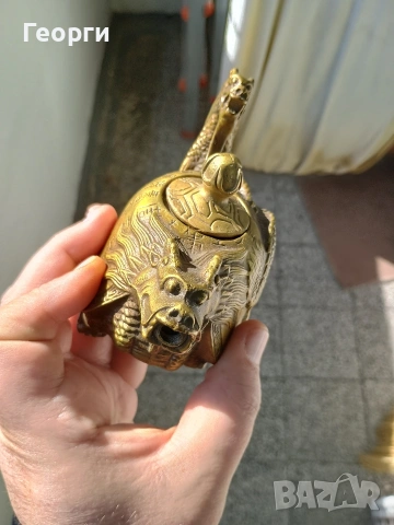 Бронзов чайник-86, снимка 9 - Антикварни и старинни предмети - 53768388