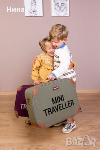 Детски куфар Mini Traveller в бордо, снимка 4 - Раници - 46785137