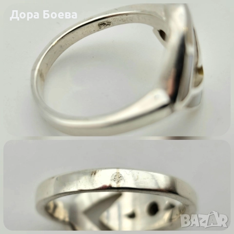 Сребърен пръстен: "Елмарис", снимка 5 - Пръстени - 52379692