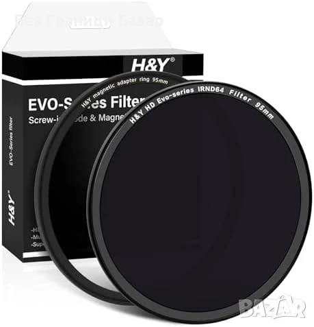 Нов 95mm H&Y IRND64 ND Филтър EVO – Магнитен и Винтов 2 в 1 за снимки