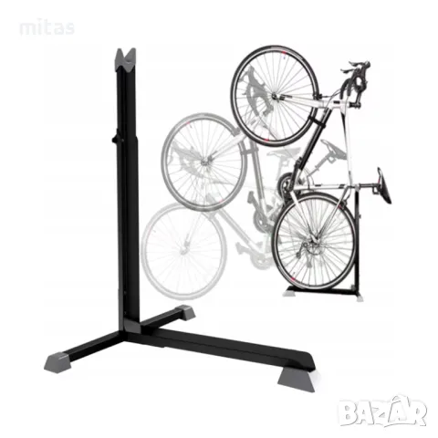 Велосипедна стойка MARTAR, Изложбена, Вертикална, Регулируема, Черна, снимка 2 - Аксесоари за велосипеди - 50405515