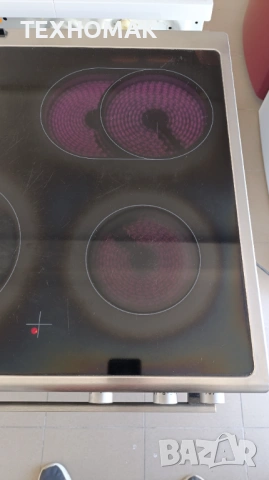 Свободностояща фурна AEG  с керамичен плот,  инокс широка 60 см. пуш бутони , снимка 5 - Печки, фурни - 54230522