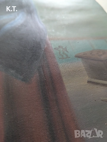 Картина, масло върху платно, ръчна репродукция на Вермер, снимка 7 - Картини - 53534795