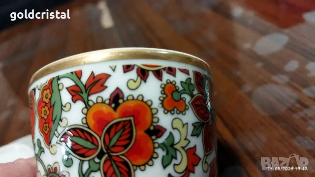 Стар български порцелан Изида кашмир захарница чаша за кафе , снимка 13 - Антикварни и старинни предмети - 45919230