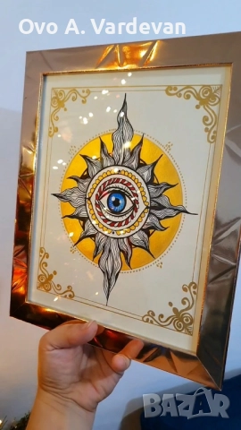  Магическа картина-амулет, ръчна изработка, снимка 4 - Ръчно изработени сувенири - 52843267