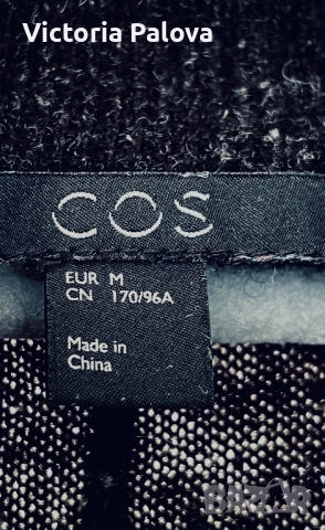 Топла черна рокля 100% вълна  COS Швеция  със speckled ефект, снимка 8 - Рокли - 52426857