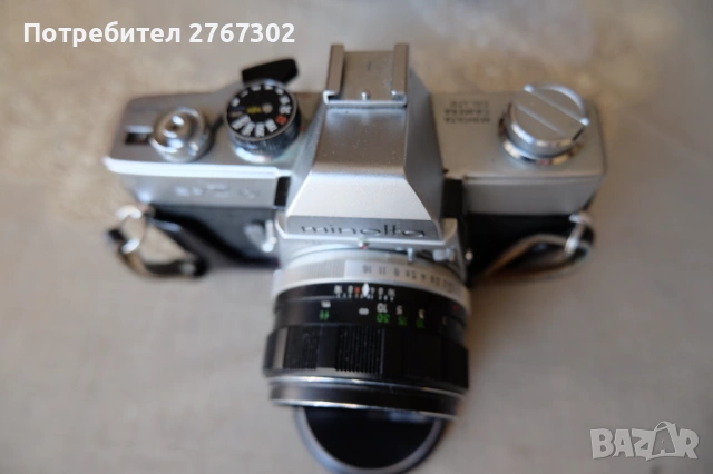 Minolta SRT101 & Minolta ROKKOR-PF MC 58mm f1.4 lens. MD Mount, снимка 3 - Фотоапарати - 53810234