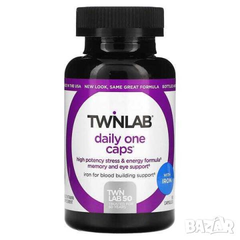 Мултивитамини Daily One Caps със желязо Twinlab, 90 капсули