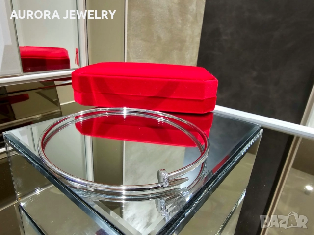 CARTIER Nail Juste un Clou Classic Silver Diamonds Колие Пирон, снимка 2 - Колиета, медальони, синджири - 52833113