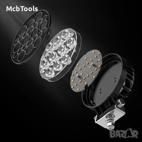 Диоден халоген LED с бяла светлина и жълт габарит 12/24V T776, снимка 6 - Аксесоари и консумативи - 54180775