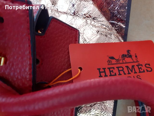 Уникална реплика,естествена кожа Hermes чанта, снимка 6 - Чанти - 46523949