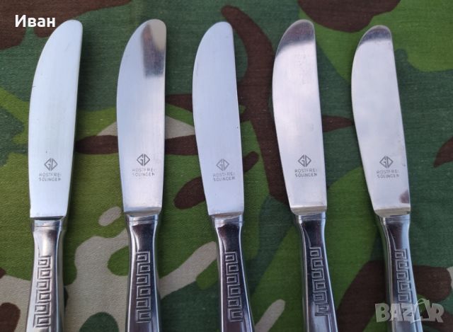 Ножове 5 броя SOLINGEN ROSTFREI, снимка 2 - Прибори за хранене, готвене и сервиране - 45452577