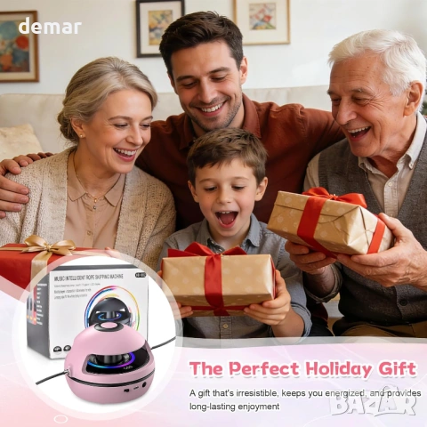 Музикална машина за скачане на въже с брояч за възрастни и деца, дистанционно, 10 скорости, снимка 7 - Музикални играчки - 53943662