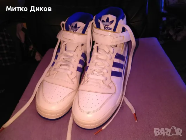 Adidas маркови естествена кожа сникърси маратонки високи  UK 9=5 US 10 №44 стелка 28см нови