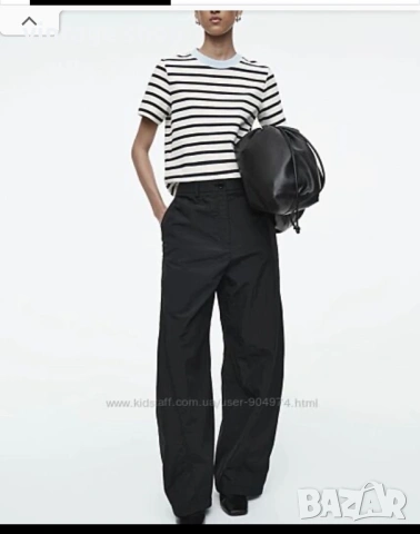 Тениска тип crop top Cos райе, снимка 8 - Тениски - 54244448