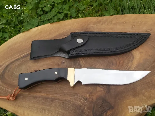 Ловен нож Browning с кожена кания,фултанг