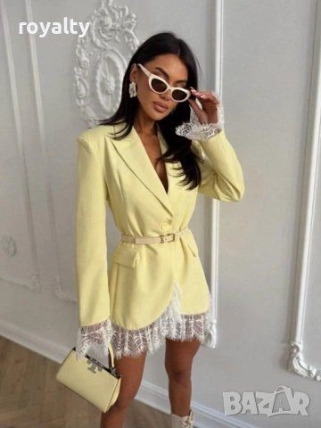 Нова Жълта Дамска Рокля 