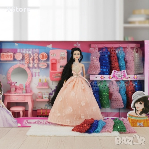 Голяма кукла с много рокли и аксесоари Beautiful Doll, снимка 4 - Кукли - 52217751