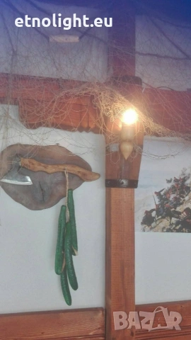 Ръчно изработени стенни лампи -аплици от бъчви с ръчно изработени дървени чашки!, снимка 3 - Лампи за стена - 53867821