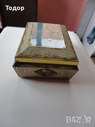Страхотна ламаринена тенекиена кутия 6, снимка 5 - Антикварни и старинни предмети - 54085963