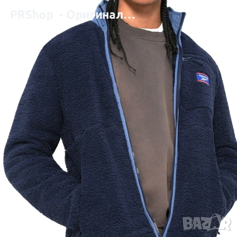 Мъжко поларено яке Reebok, синьо, снимка 4 - Якета - 53622397